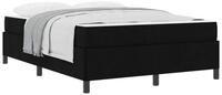 vidaXL Bett Boxspringbett mit Matratze Schwarz 140 x 190 cm Stoff (1-tlg)