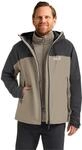 3-in-1-Funktionsjacke JACK WOLFSKIN, Herren, Gr. S, beige (linen), Obermaterial: 100%