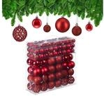 relaxdays Weihnachtsbaumkugel Weihnachtskugeln im 150er Set (150 St), rot
