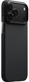 Pitaka Smartphone-H&uuml;lle Ultra-Slim Case for iPhone 17 Pro Black/Grey Twill