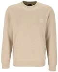 BOSS Sweatshirt Beiges Herren Langarm-Sweatshirt mit Stickerei &