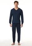 Schiesser Pyjama Comfort Essentials (2 tlg) V-Ausschnitt, Brusttasche,...