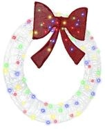 vidaXL Christbaumschmuck Kranz mit 80 LEDs Mehrfarbig 92 x 92 x 9,5 cm Acryl...