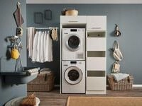 Laundreezy Mehrzweckschrank-Set LAUNDREEZY LDLK1, Breite 117,5 cm, Softclose,