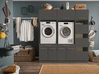 Laundreezy Mehrzweckschrank-Set LAUNDREEZY LDSK11, Breite 185 cm, Softclose,