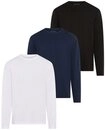 Man's World Langarmshirt neue Farbe ! (3er-Pack) Langarm, unifarben, aus...