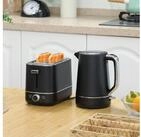 HOMCOM Toaster Wasserkocher Set 2200 W 1,7L Wasserkocher, 2 Scheiben Toaster, 2