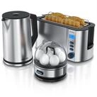 Arendo Fr&uuml;hst&uuml;cks-Set (3-tlg), Wasserkocher 1,5l, 4-Scheiben Toaster, 7er
