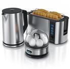 Arendo Fr&uuml;hst&uuml;cks-Set (3-tlg), Wasserkocher 1,5l, 4-Scheiben Toaster, 7er