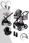Moon Kombi-Kinderwagen Aura Set mit Cosmo 2.0 3in1 Kinderwagenset