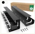 UNITURE Kabelkanal Schreibtisch [DEKRA Zertifiziert] - Kabelmanagement - 40cm (2-St),