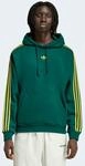 Kapuzensweatshirt ADIDAS ORIGINALS "TIPPED STRIPES HOODIE", Herren, Gr. L, gr&uuml;n