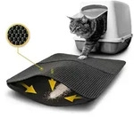 lionto Katzentoilette Streumatte doppellagig, pfotenfreundlich & robust schwarz...