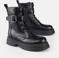 Buffalo Buffalo Stiefelette Lederimitat Schn&uuml;rstiefelette