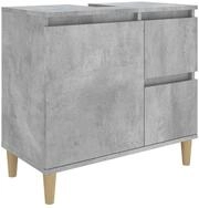 vidaXL Badkommode, Badschrank Betongrau 65x33x60 cm Holzwerkstoff