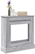 vidaXL Kaminumbauschrank Kaminumrandung Grau Sonoma 90x30x90 cm Holzwerkstoff
