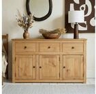 CARO-M&ouml;bel Sideboard CANCUN, Kommode aus Kiefer Massivholz 3 T&uuml;ren &...