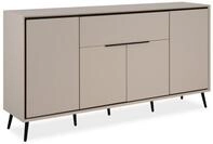 Finori Sideboard 4 T&uuml;ren, 1 Schublade, 6 B&ouml;den, in Sand / Schwarz -...