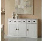 IDIMEX Kommode PARIS, Sideboard mit 3 Schubladen & Muschelgriffen Kiefer...