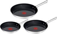 Tefal Pfannen-Set Duetto On, Edelstahl (Set, 3-tlg), Antihaftbeschichtung,