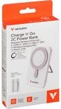 Verbatim Charge&acute;n&acute;Go 2C 5000mAh magn. PB silb.inkl.2 Kabel Powerstation