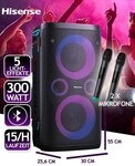 Hisense Party Storm 1 Bluetooth-Lautsprecher (Karaoke Modus inkl. 2 Mikrofone,...