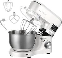 KLAMER K&uuml;chenmaschine 1400W, Knetmaschine mit 5,5 Liter Edelstahl Sch&uuml;ssel, 6