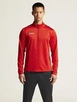Craft Trainingsjacke Squad Go Full Zip (Seitentaschen mit Rei&szlig;verschluss) rot Herren