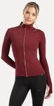 Smilodox Trainingsjacke Kenna Gold, Figurbetonte Sportjacke mit 3D Rubber Print,