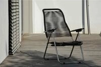 Fiam Gartensessel Spaghetti aus Aluminium, Schwarz