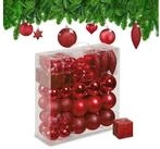 relaxdays Weihnachtsbaumkugel Weihnachtskugeln im 110er Set, rot