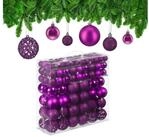 relaxdays Weihnachtsbaumkugel Weihnachtskugeln im 150er Set, Pink
