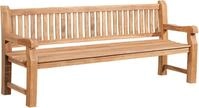 CLP Gartenbank Teakbank Jackson V2 (1er), aus wetterfestem Teakholz, mit R&uuml;ckenlehne