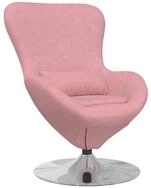 vidaXL Sessel Eiersessel Rosa Samt (1-St)