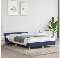 vidaXL Bettgestell vidaXL Bettgestell ohne Matratze Blau 120x190 cm Stoff