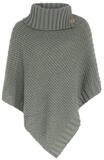 Knit Factory Poncho Nicky Gestrickter Poncho Urban Green (1-St) Strick Poncho f&uuml;r