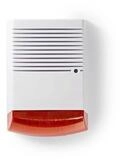 Nedis Dummy Au&szlig;ensirene Alarmanlage Sirene Attrappe mit blinkender LED IP44