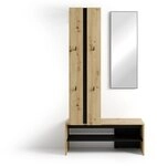 byLIVING Kompaktgarderobe Dielen - Set Nante (2-St) maximale Ordnung auf wenig