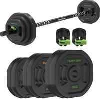 Tunturi Hantel-Set Gewichtenset 20kg - Gummi - 6 Scheiben - Hantelset