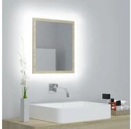 vidaXL Badezimmerspiegelschrank vidaXL LED-Badspiegel Sonoma-Eiche 40x8,5x37 cm...