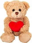 Teddy Hermann&reg; Kuscheltier Teddy mit Herz beige 20 cm