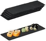 relaxdays Servierplatte 24 x Schieferplatte 30x10 cm, Schiefer