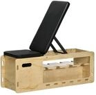 HOMCOM Hantelbank mit Aufbewahrungsbox und Widerstandsb&auml;ndern, (Trainingsbank,