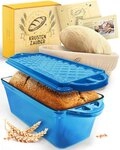 Krustenzauber Brotbackform Brotbackform Gusseisen Topf Brot Backen [inkl. G&auml;rkorb]