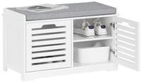 SoBuy Schuhbank FSR23-II, Sitzbank mit Stauraum Dielenbank Sitzkommode...