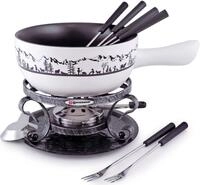SWISSMAR Fondue Heidi, 2,35 l, Keramik/Schmiedeeisen, 9-teilig, inkl. 6 Fonduegabeln