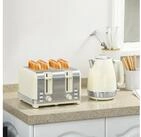 HOMCOM Toaster Wasserkocher Edelstahl Fr&uuml;hst&uuml;ck-Set 1,7L Auftauen Aufw&auml;rmen,