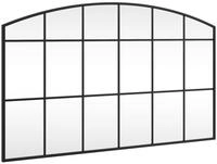 vidaXL Spiegel 100 x 60 cm Wandspiegel Schwarz 100x60 cm Gew&ouml;lbt Eisen