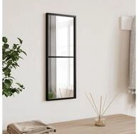 vidaXL Wandspiegel vidaXL Wandspiegel Schwarz 20x50 cm Rechteckig Eisen