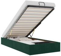 vidaXL Bett Ottoman-Bett ohne Matratze Dunkelgr&uuml;n 80x200 cm Samt